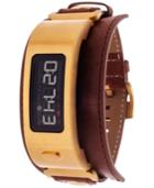 Garmin Unisex Digital Automatic Brown Leather Strap Watch & Black Strap Bundle 70x21mm Ga004g-br
