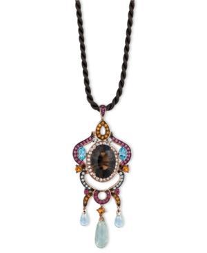 Le Vian Brown Cord Multistone Pendant (15 Ct. T.w.) In 14k Rose Gold