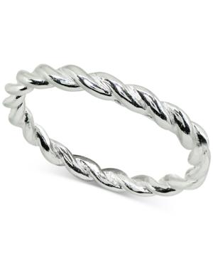 Giani Bernini Twisted Stackable Band In Sterling Silver, Created For Macy's