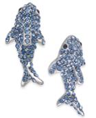 Kate Spade New York Silver-tone Pave Shark Stud Earrings