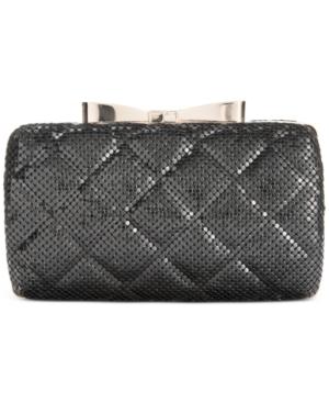La Regale Quilted Mesh Bow Clutch