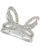 Le Vian Colored Diamond Openwork Cuff Ring (1-1/8 Ct. T.w.) In 14k White Gold