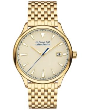Movado Men's Swiss Heritage Gold-tone Stainless Steel Bracelet Watch 40mm 3650013