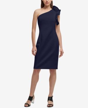 Dkny One-shoulder Sheath Dress, Created For Macy's