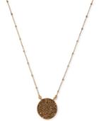 Lucky Brand Necklace, Gold-tone Pave Crystal Necklace