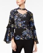 Thalia Sodi Flutter-sleeve Cutout Top, Created For Macy's