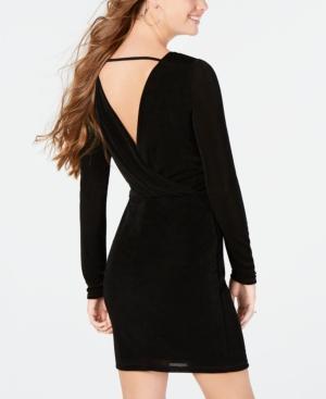 Crystal Doll Juniors' Long-sleeve Bodycon Dress