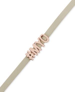 Bcbgeneration Rose Gold-tone Cream Band Make Your Own Affirmation Bracelet Kit