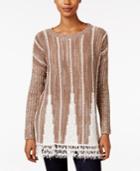 Style & Co. Striped Fringe-hem Sweater, Only At Macy's
