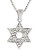 Giani Bernini Cubic Zirconia Star Of David Pendant Necklace In Sterling Silver, Only At Macy's