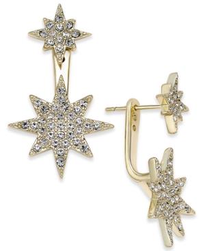 Joan Boyce Pave Starburst Ear Jacket Earrings