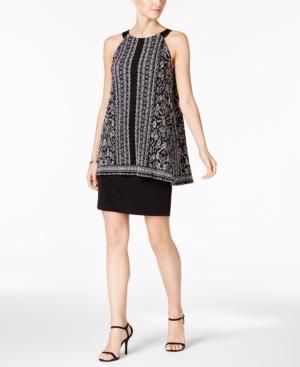 Jessica Howard Petite Printed Popover Dress