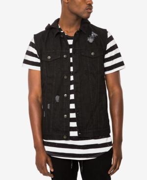 Jaywalker Men's Hooded Denim Vest, Created For Macys