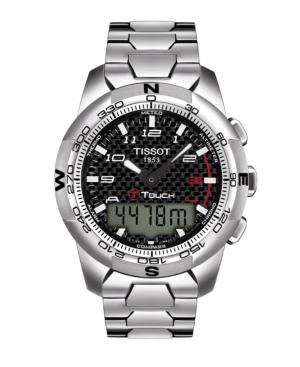 Tissot Watch, Men's Swiss T-touch Ii Polished Titanium Bracelet T0474204420700