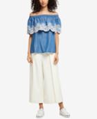 Dkny Off-the-shoulder Chambray Top, Created For Macy's