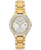 Citizen Eco-drive Women's Silhouette Crystal Gold-tone Stainless Steel Bracelet Watch 31mm
