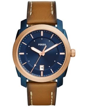 Fossil Men's Machine Light Brown Leather Strap Watch 42mm Fs5266