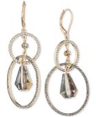 Lonna & Lilly Gold-tone Crystal Orbital Double Drop Earrings