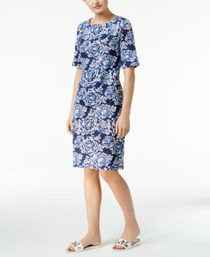 Karen Scott Floral-print T-shirt Dress, Only At Macy's