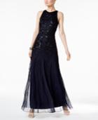 Adrianna Papell Embellished A-line Gown
