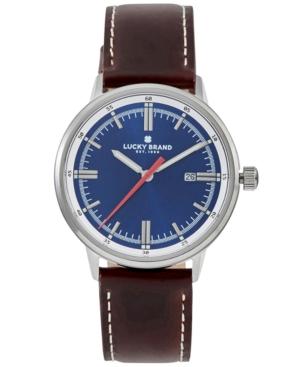 Lucky Brand Men's Fairfax Brown Leather Strap Watch 40mm