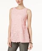Charter Club Fringe Embroidered Blouse, Created For Macy's
