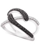 Wrapped In Love Diamond Crisscross Statement Ring (1/2 Ct. T.w.) In 14k White Gold, Created For Macy's