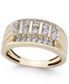 Men's Diamond Elevated Cluster Ring (1 Ct. T.w.) In 10k Gold