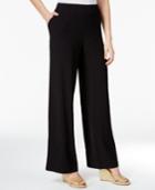 Jm Collection Petite Pull-on Wide-leg Crinkle Pants, Created For Macy's