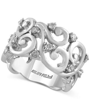 Effy Final Call Diamond Filigree Ring (3/8 Ct. T.w.) In 14k White Gold