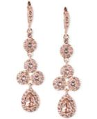 Givenchy Rose Gold-tone Swarovski Element Linear Drop Earrings