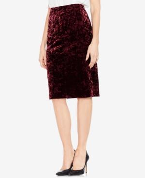 Vince Camuto Crushed Velvet Pencil Skirt