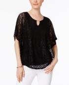 Jm Collection Lace Keyhole Poncho, Created For Macy's