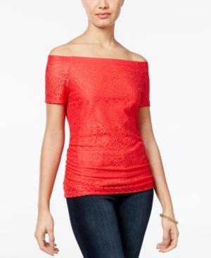 Bcx Juniors' Off-the-shoulder Lace Top