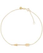 Italian Gold Arrow Anklet In 14k Gold