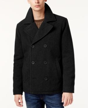 Kenneth Cole Men's Kurt Notch-collar Pea Coat