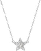 Diamond Star Pendant Necklace (1/8 Ct. T.w.) In 14k White Gold