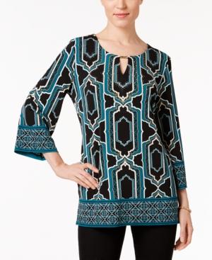 Jm Collection Embellished Keyhole Top, Only At Macy's