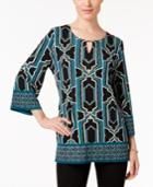 Jm Collection Embellished Keyhole Top, Only At Macy's