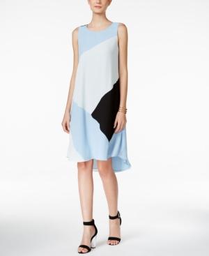 Vince Camuto Colorblocked High-low Shift Dress