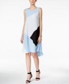 Vince Camuto Colorblocked High-low Shift Dress