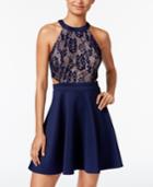 Speechless Juniors' Lace Cutout A-line Dress, A Macy's Exclusive