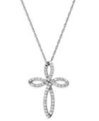 Diamond Necklace, Sterling Silver Diamond Cross Pendant (1/4 Ct. T.w.)
