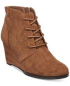 American Rag Baylie Lace-up Wedge Booties, Created For Macy's Women's Shoes