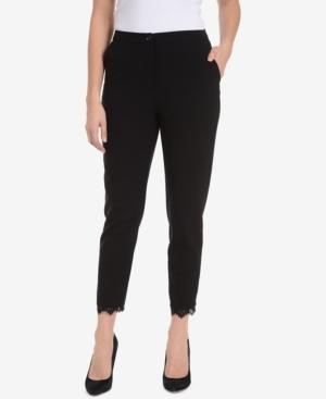 Ny Collection Lace-trimmed Cropped Pants
