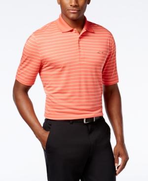 Greg Norman For Tasso Elba 5 Iron Performance Striped Golf Polo