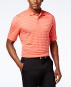 Greg Norman For Tasso Elba 5 Iron Performance Striped Golf Polo