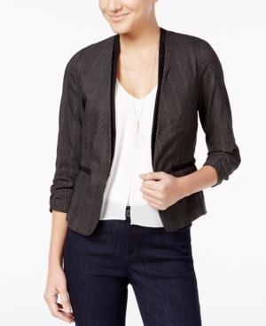 Bcx Juniors' Open-front Plaid Blazer