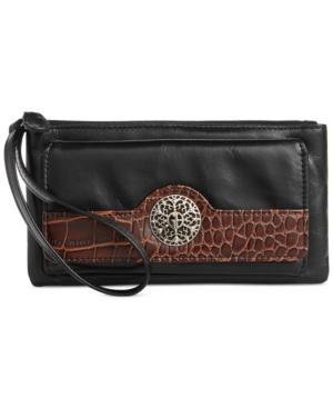 Giani Bernini Glazed Filigree Leather Medium Grab & Go Wristlet
