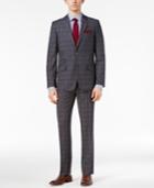 Ben Sherman Men's Slim-fit Gray Plaid Suit